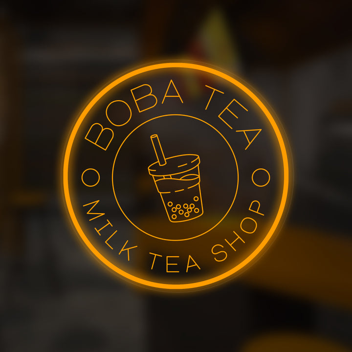 "Boba Tea Milk Tea Shop, Boba-kopp" Mini Neonskylt
