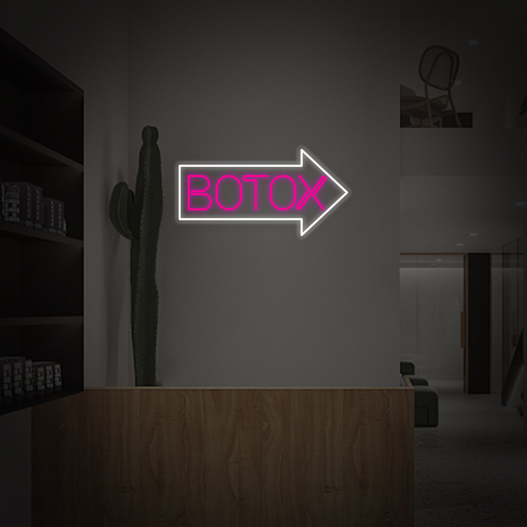 "Botox Kosmetisk Butik Hudvårdcenter" Neonskylt