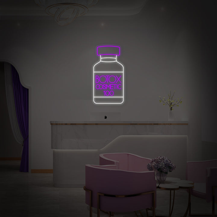 "Botox Kosmetisk Butik Hudvårdcenter" Neonskylt