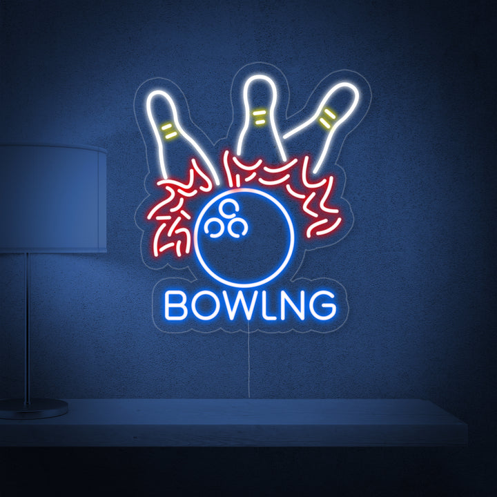 "Bowlingklot" Neonskylt