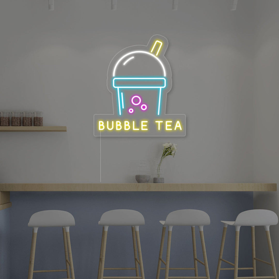 "Bubble Tea" Neonskylt