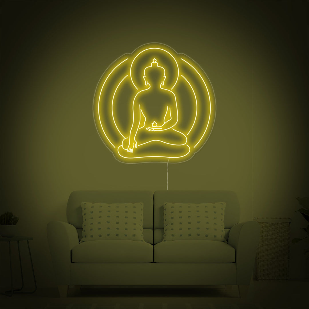 "Buddha yoga, yogarumdekoration" Neonskylt