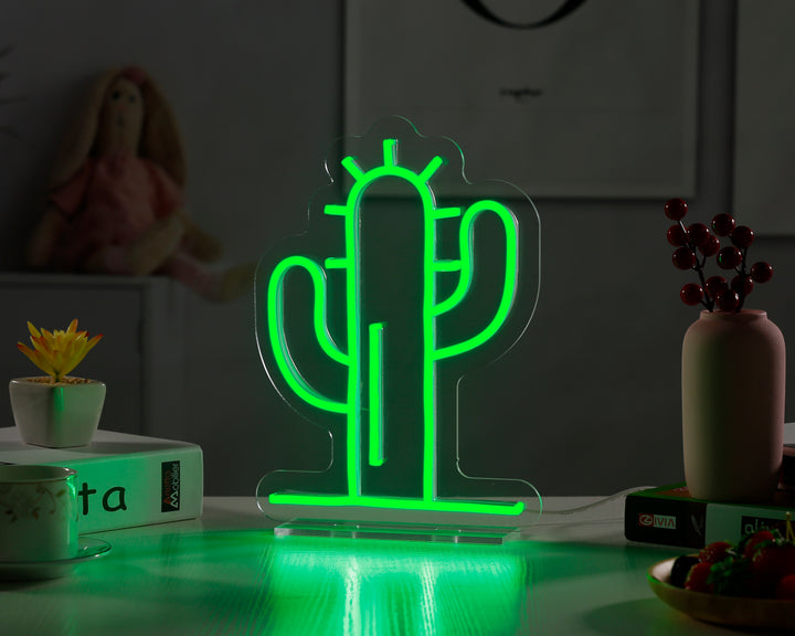 "Kaktus" Skrivbords LED Neonskylt