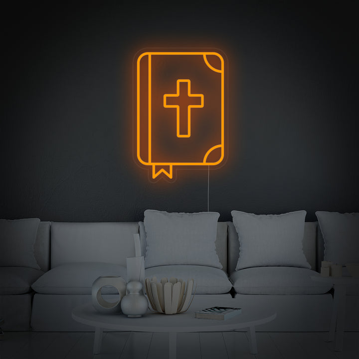 "Kristen Helig Bibel" Neonskylt