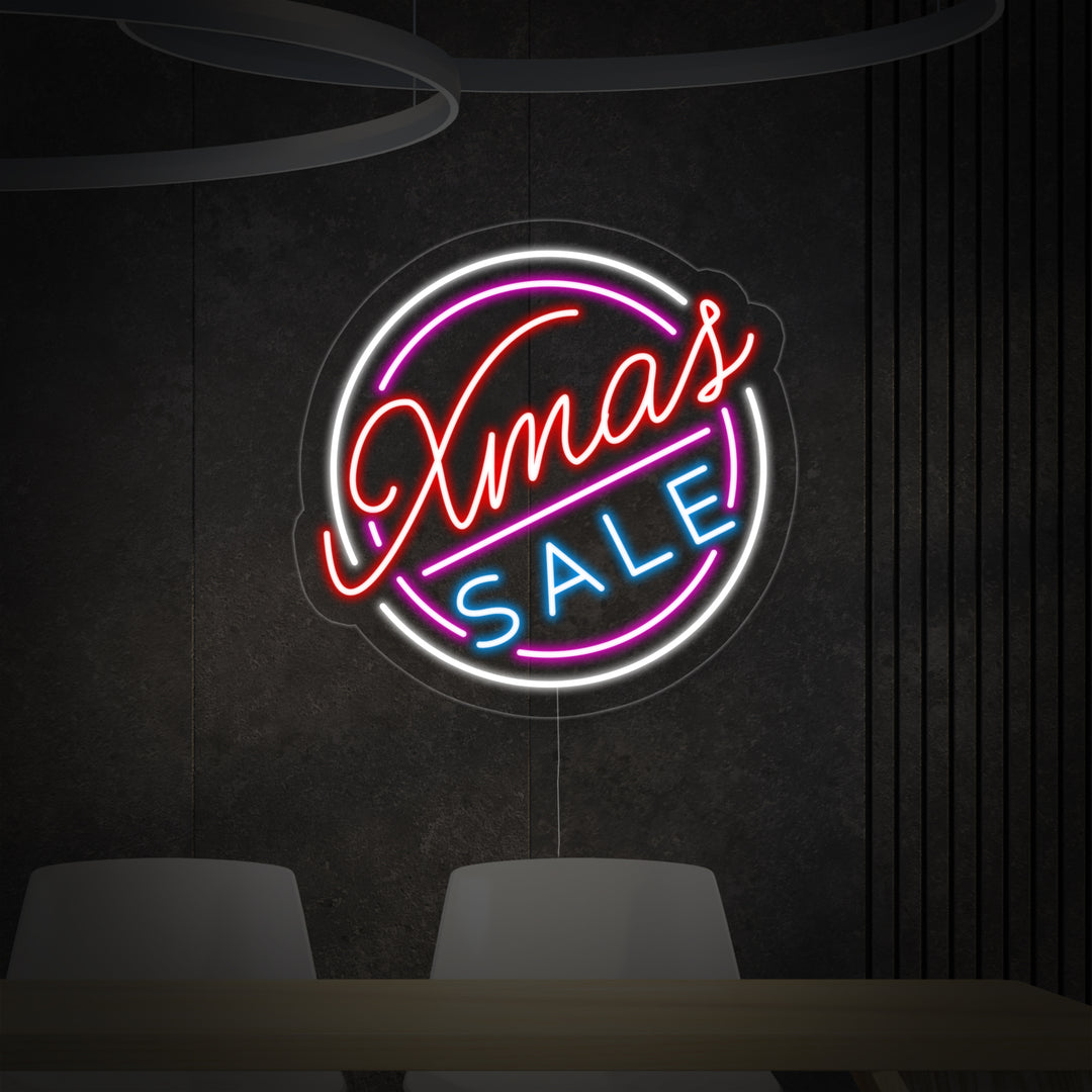 "Xmas Sale" Neonskylt