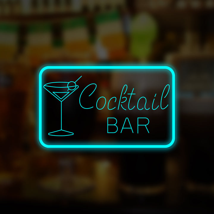 "Cocktail Bar, Cocktail" Mini Neonskylt