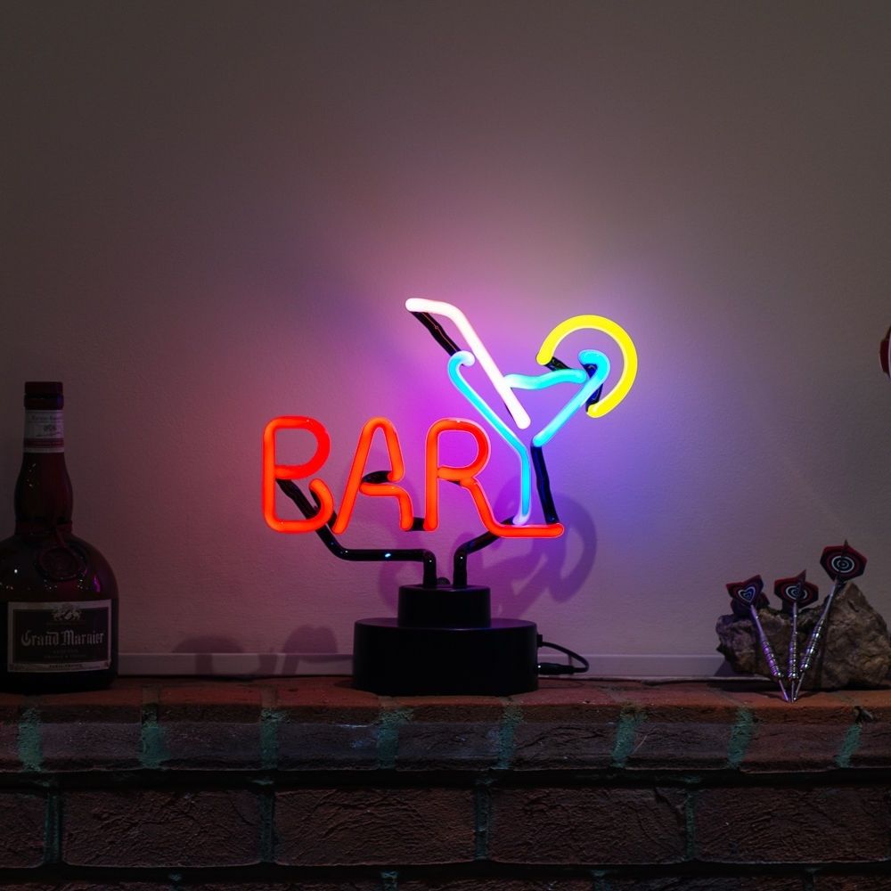 "Cocktail Bar Bord Neonskylt, Glas Neonskylt" Neonskylt