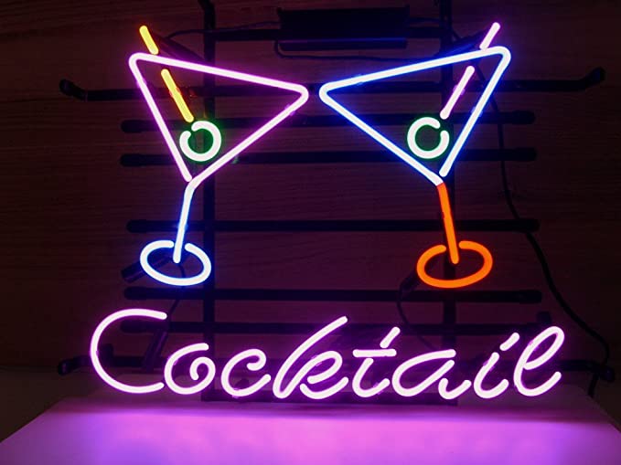"Cocktails, Martini" Neonskylt