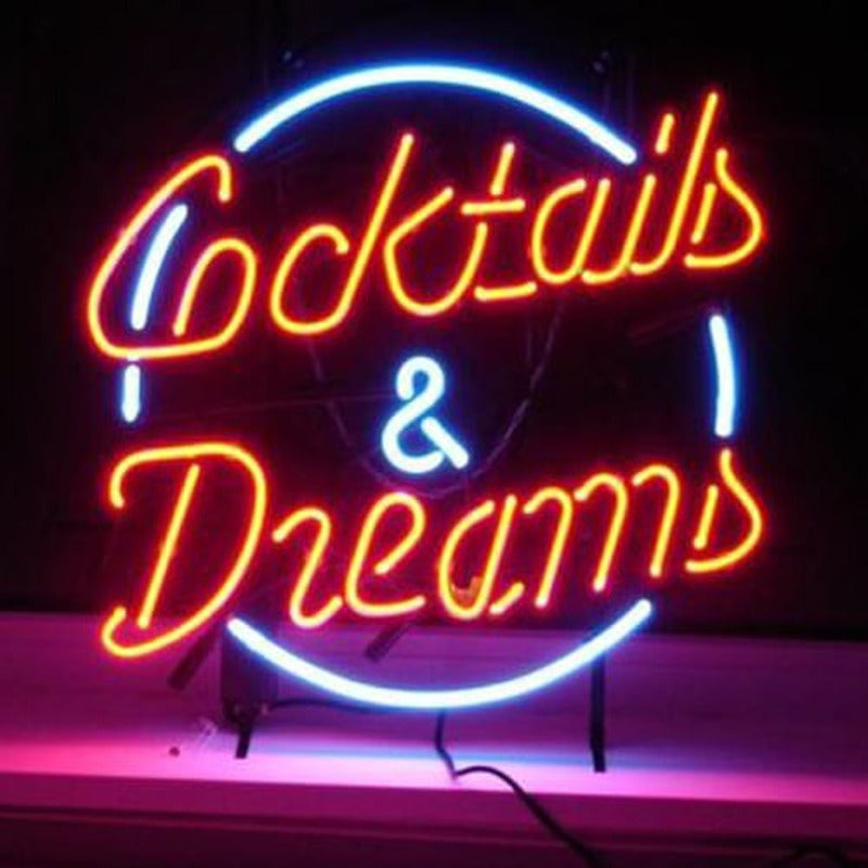 "Cocktails And Dreams" Neonskylt