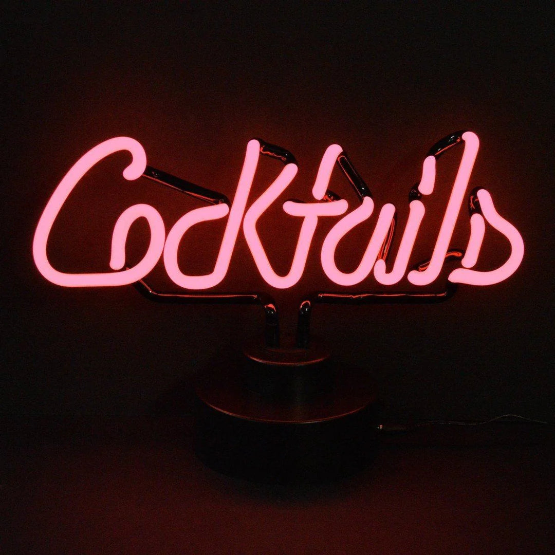 "Cocktails Bord Neonskylt, Glas Neonskylt" Neonskylt