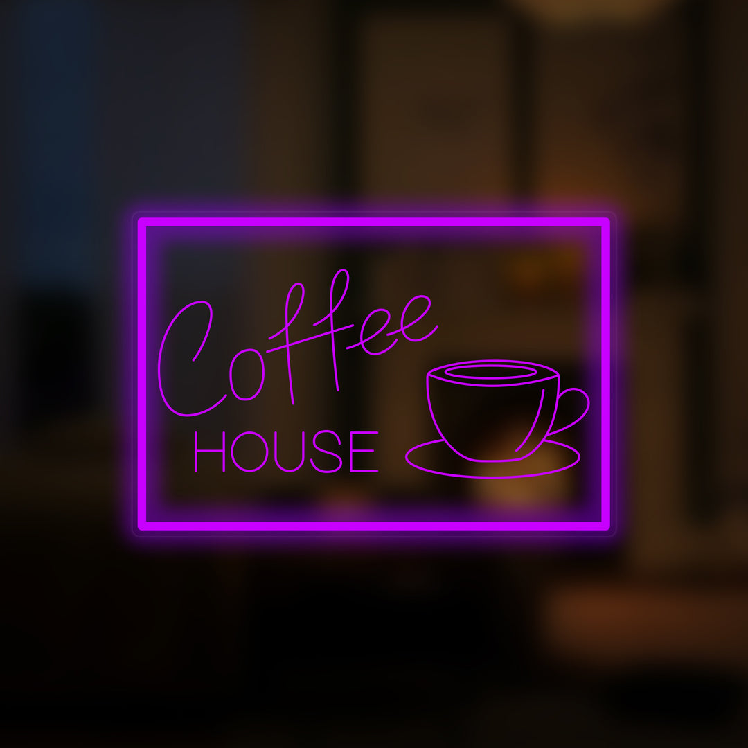 "Kafé Coffee House" Mini Neon Skylt