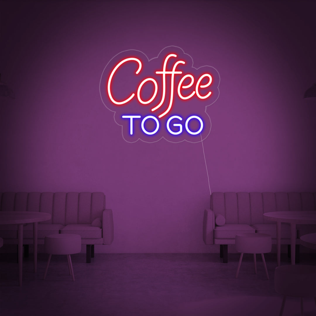 "Coffee To Go" Neonskylt
