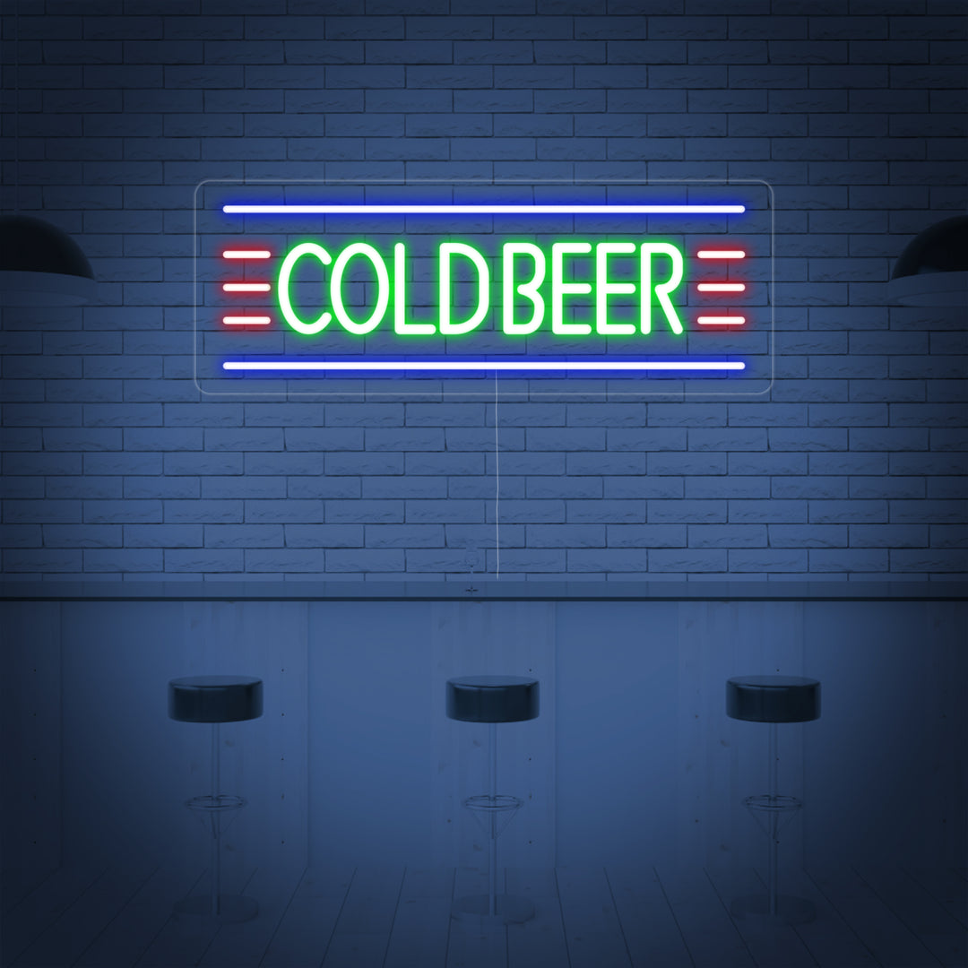 "Cold Beer" Neonskylt