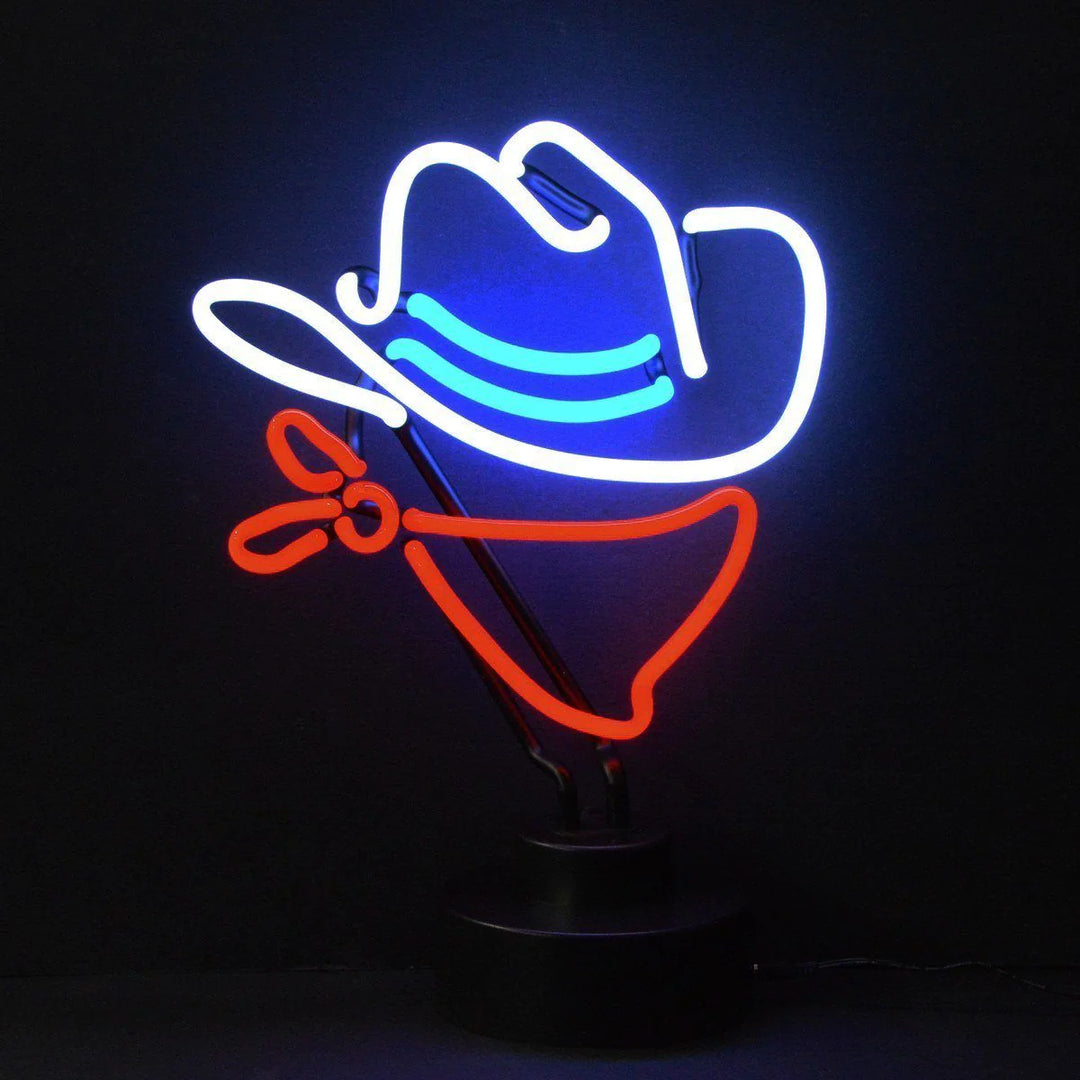 "Cowboy Bord Neonskylt, Glas Neonskylt" Neonskylt