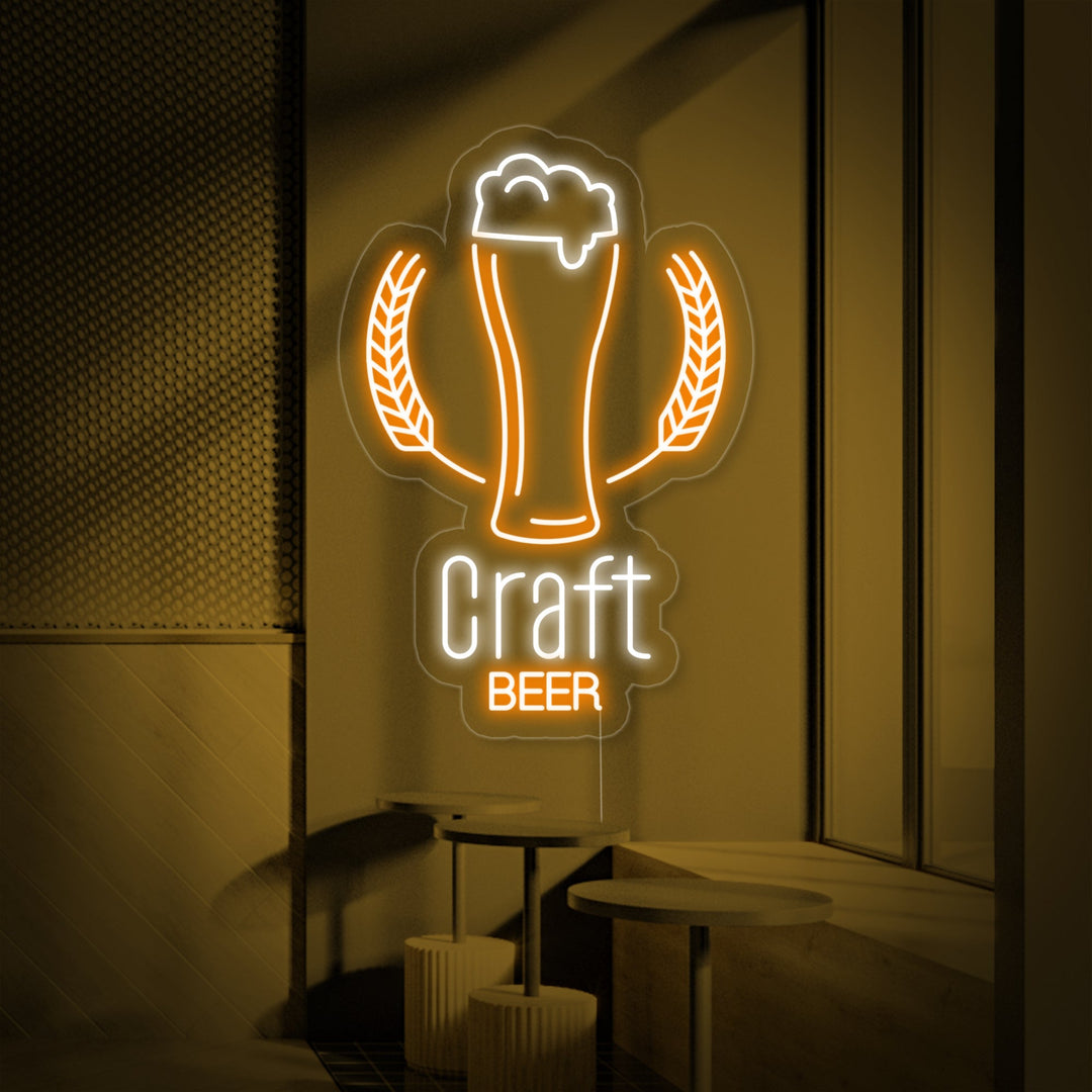 "Craft Beer Bryggeri" Neonskylt