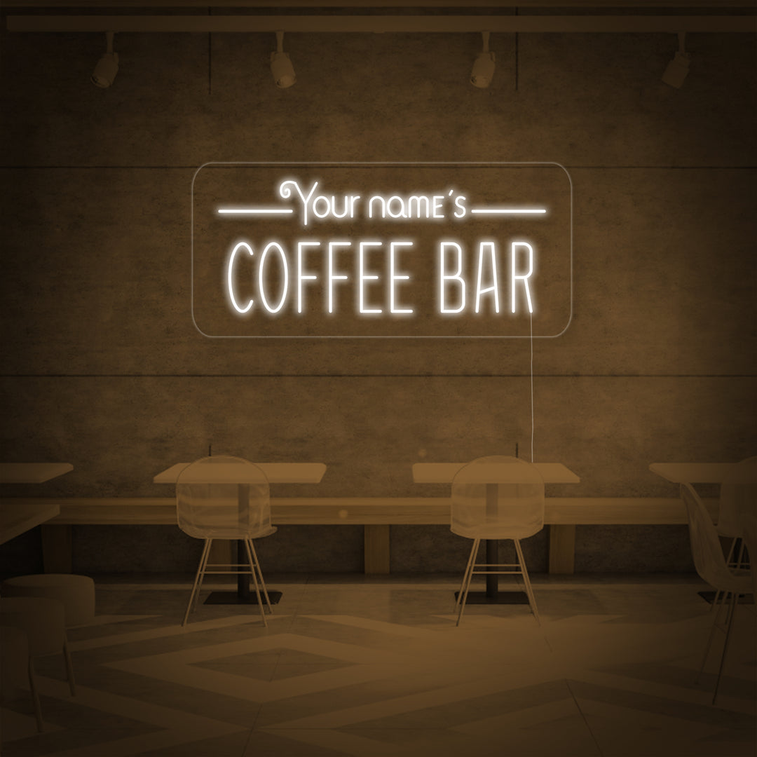 "Your Name's Coffee Bar" Neonskylt