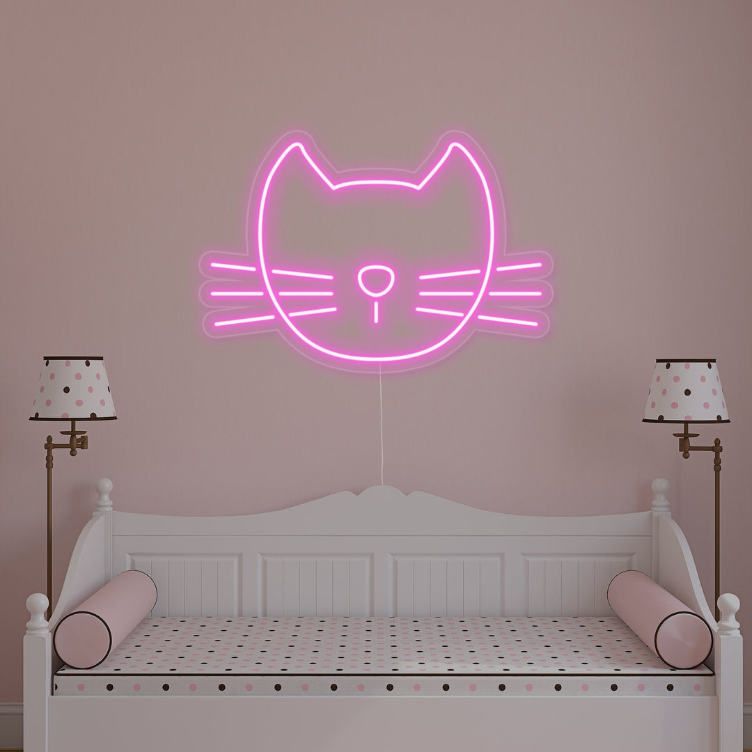 "Söt rosa katt" Neonskylt