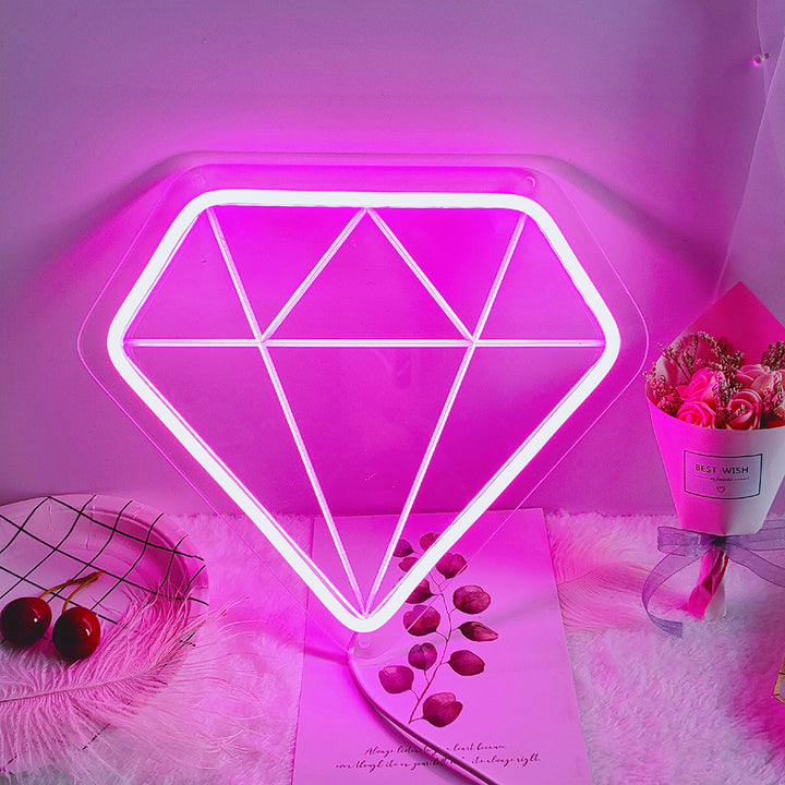 "Diamant" USB Mini LED Neonskylt