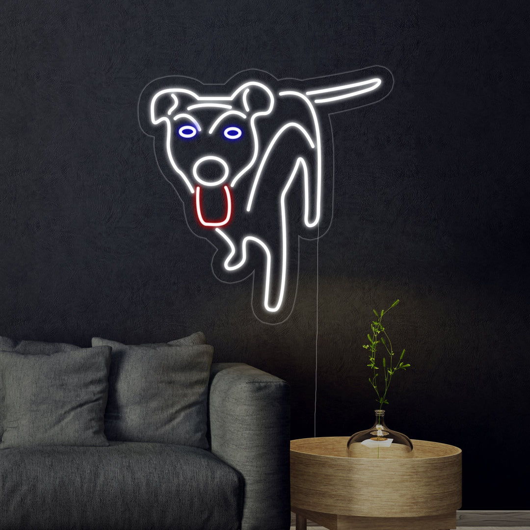 "Hund Logotyp" Neonskylt