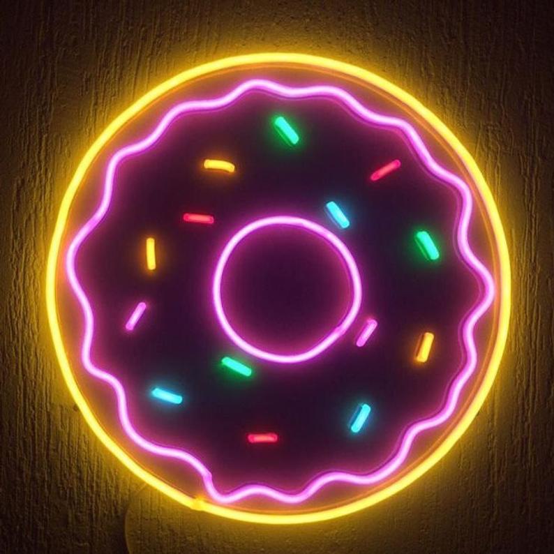 "Donut" Neonskylt
