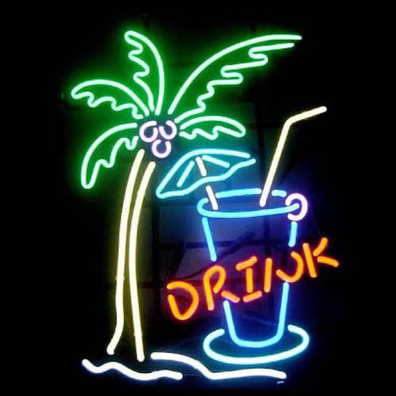 "Drink, Öl" Neonskylt