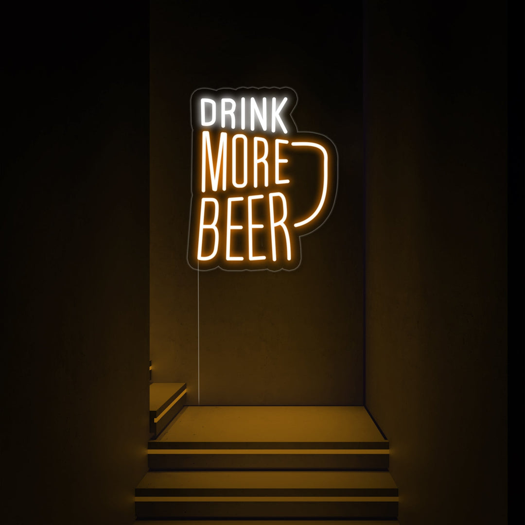 "Drink More Beer" Neonskylt