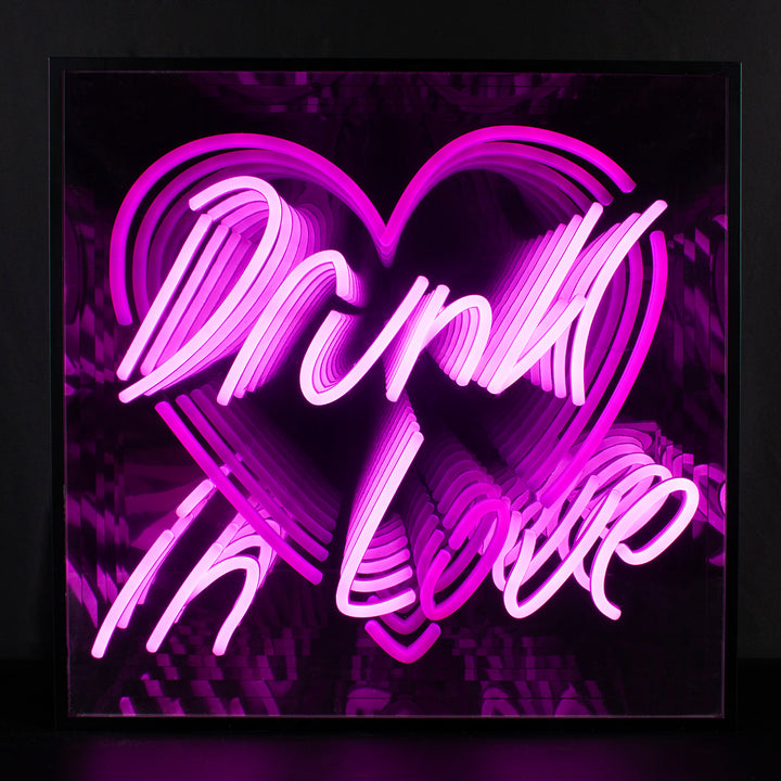 "Drunk In Love" 3D Infinity LED Neonskylt