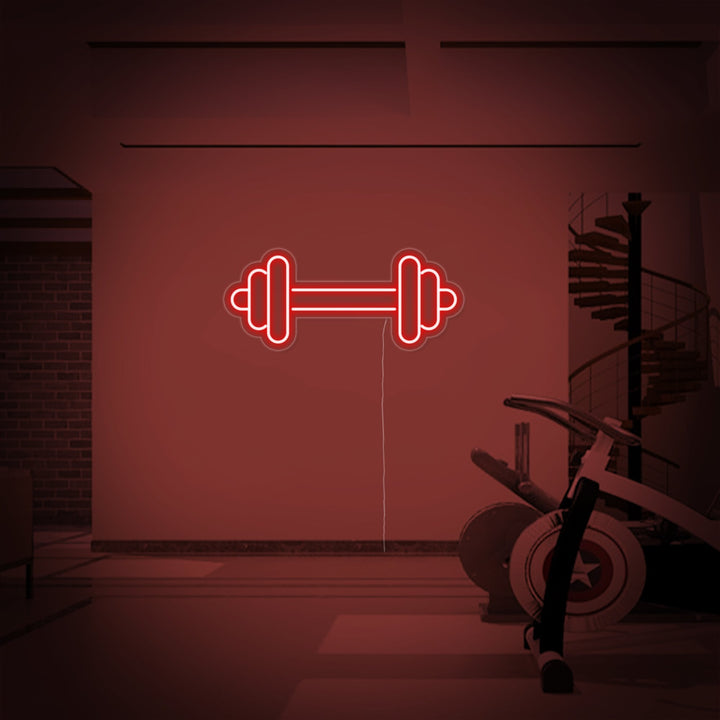 "Hantel Skivstång Gym, Gymdekor, Fitnessdekor" Neonskylt