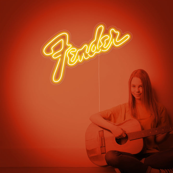"Fender" Neonskylt