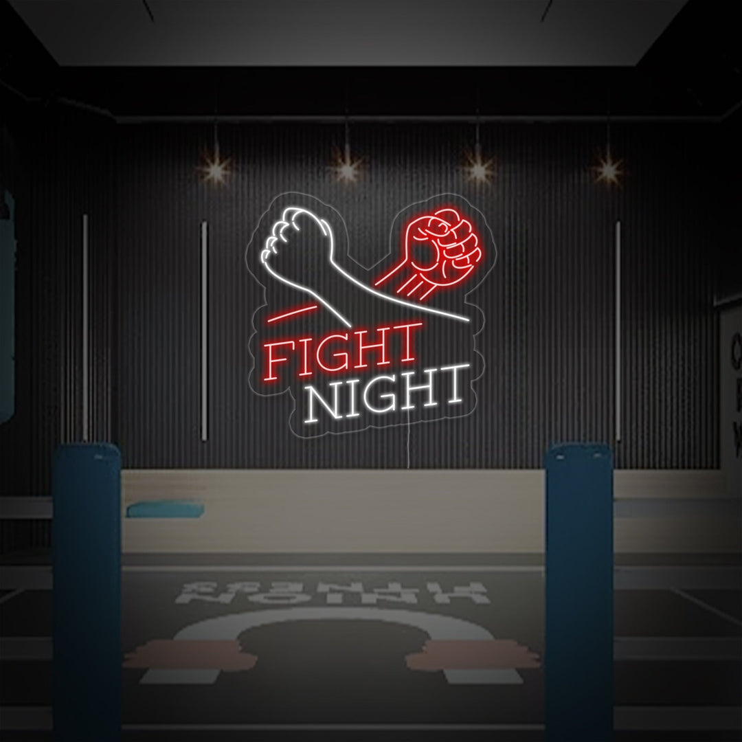 "Fight Night" Neonskylt
