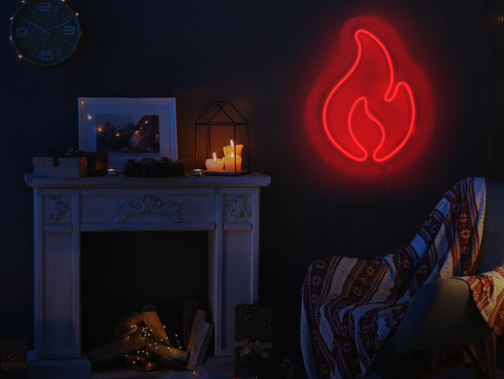 "Fire USB Mini LED" Neonskylt