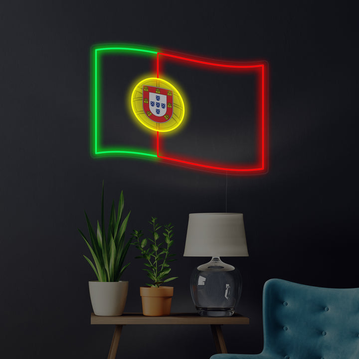 "Portugals Flagga" Neonskylt