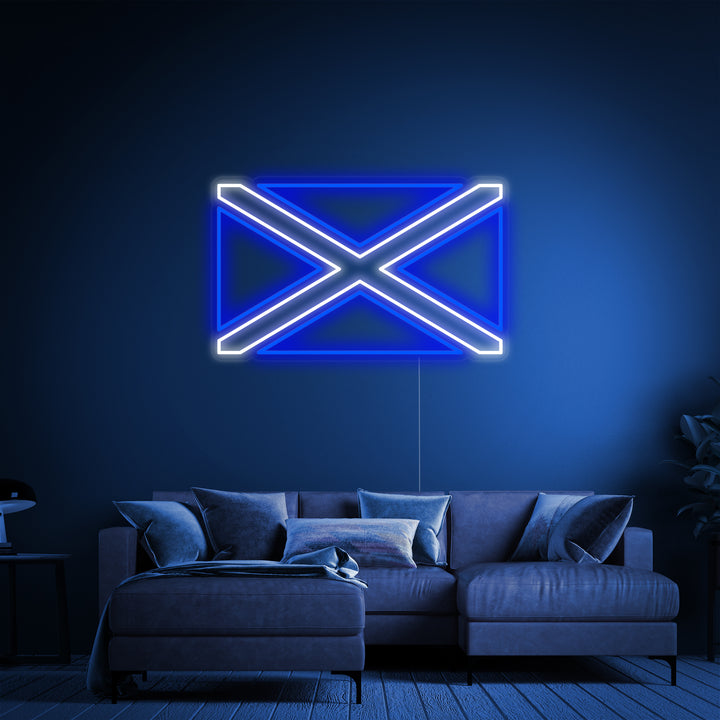 "Skottlands Flagga" Neonskylt