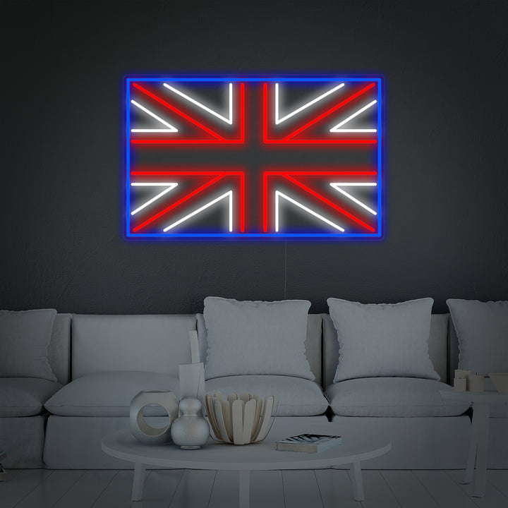 "Storbritanniens Flagga" Neonskylt