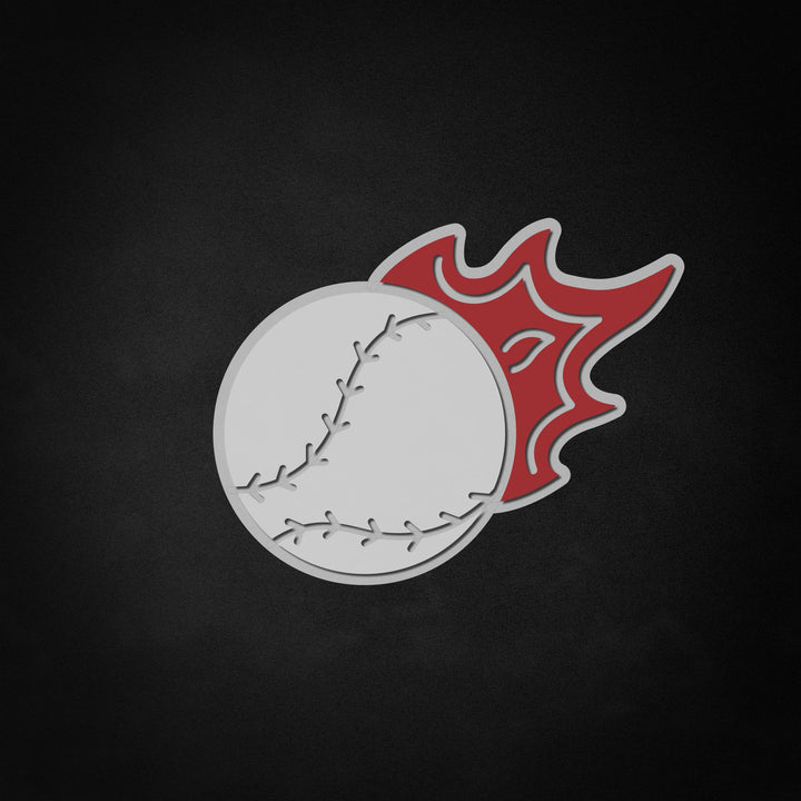 "Flammande baseball" Neon Like