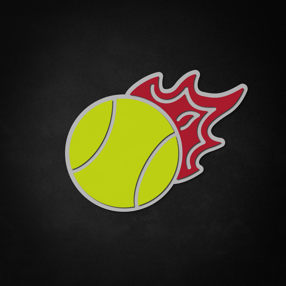 "Flammande tennisboll" Neon Like