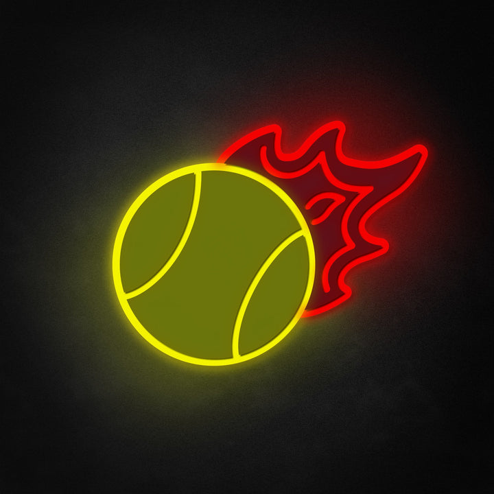 "Flammande tennisboll" Neon Like