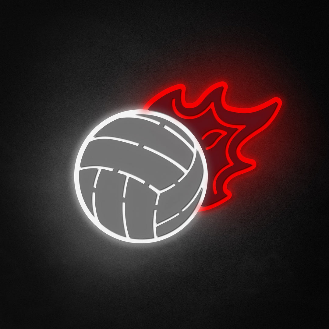 "Flammande volleyboll" Neon Like