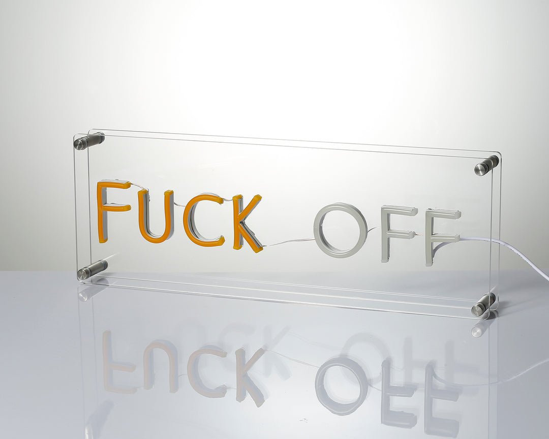 "Fuck Off" Skrivbords LED Neonskylt