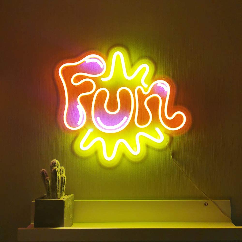 "Fun, Konst" Neonskylt