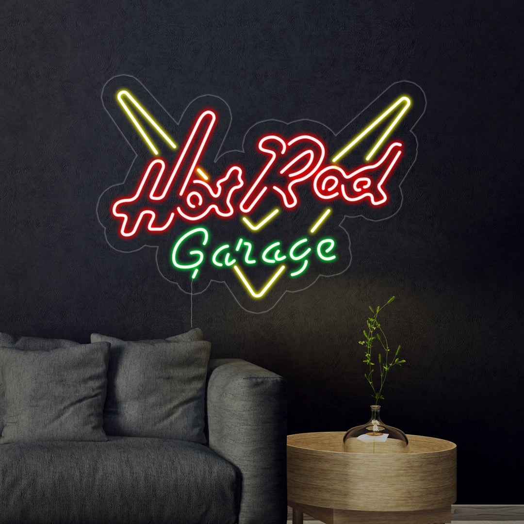 "Garage Hot Rod" Neonskylt
