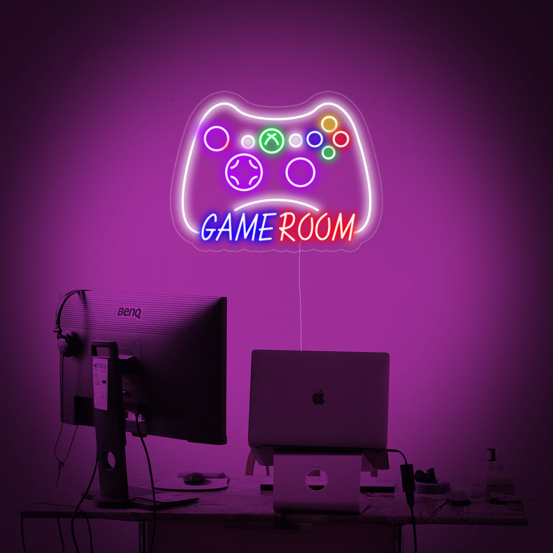 "Game Room, Spel Väggdekoration" Neonskylt