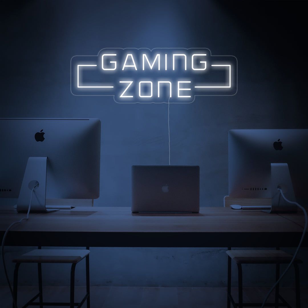 "Game Zone, Väggkonst För Spel" Neonskylt