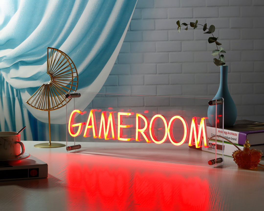 "Game Room" Skrivbords LED Neonskylt