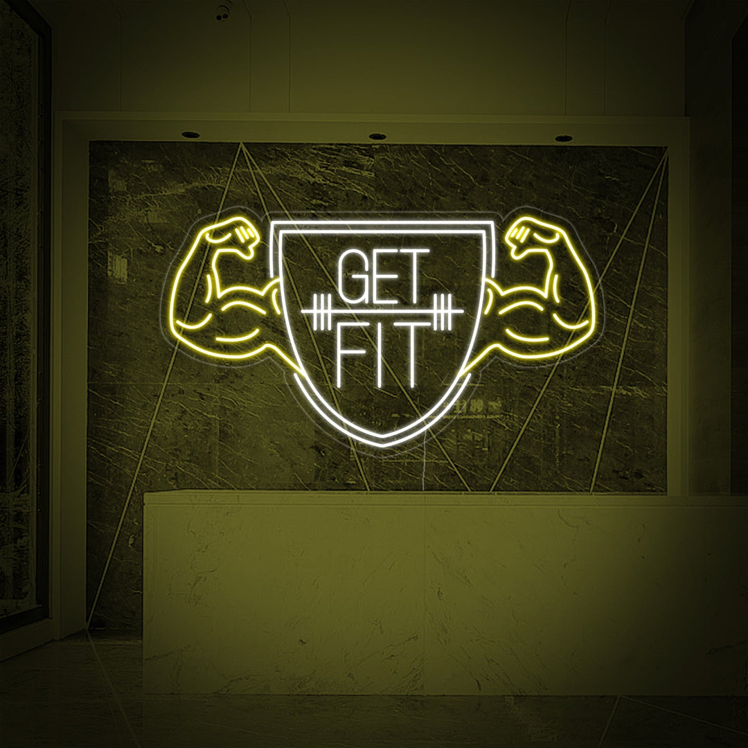 "Get Fit Gymmet" Neonskylt