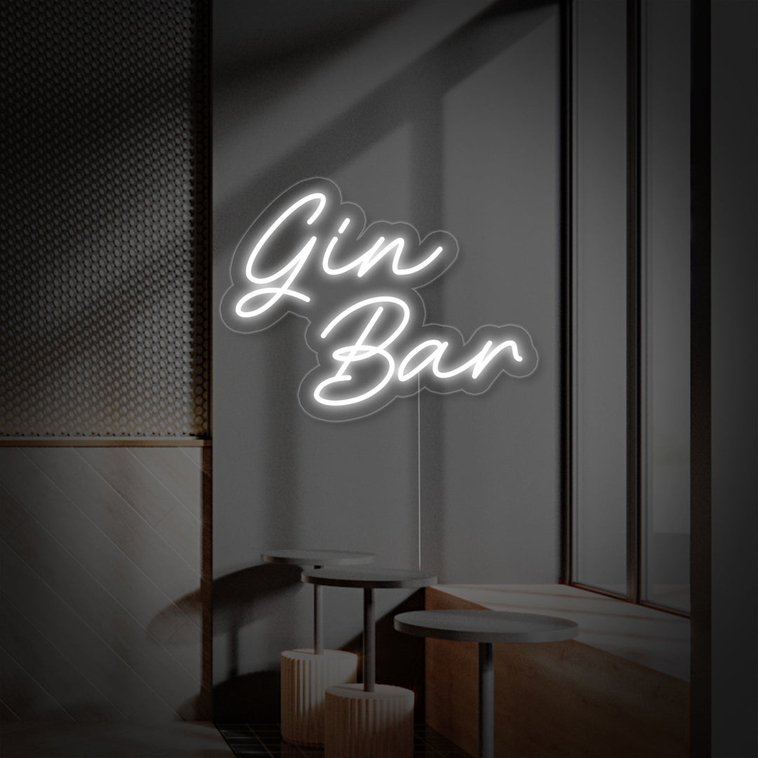 "Gin Bar" Neonskylt
