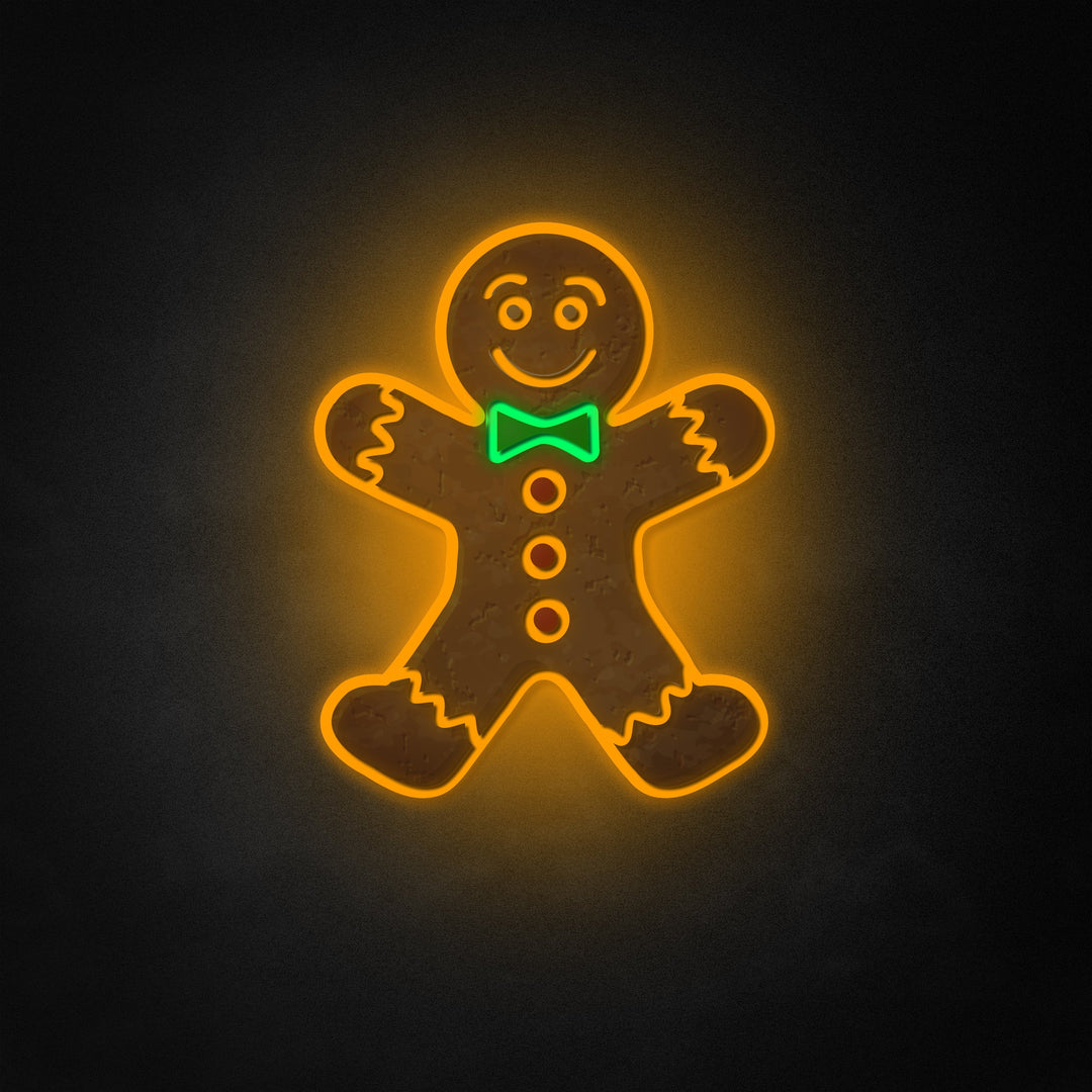 "Gingerbread Man Cookie" Neon Like