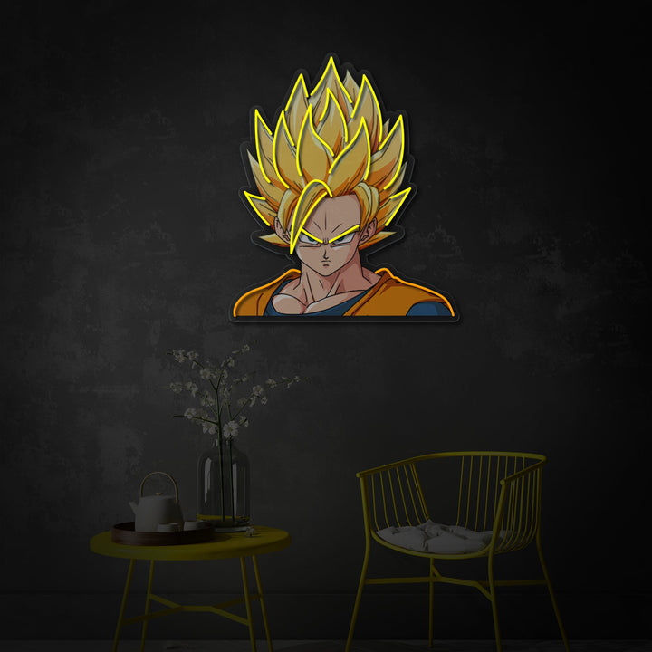 "Goku, Anime" UV-tryckt LED-neonskylt