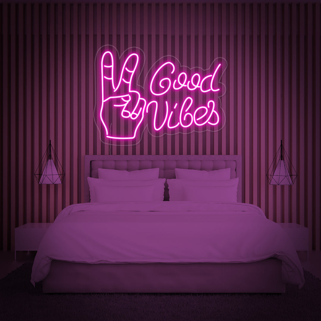 "Good Vibes With Yes" Neonskylt