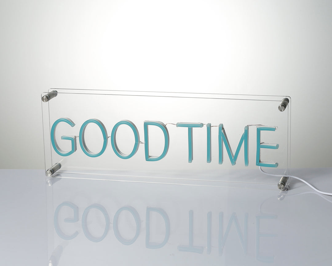 "Good Time" Skrivbords LED Neonskylt